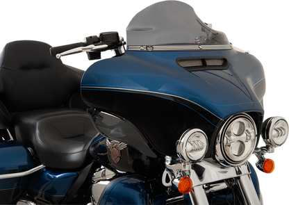 Klock Werks Black Contrast KW Logo Windshield Trim 2014-2025 Harley Touring FLHX