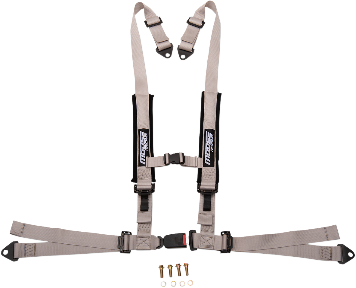 Moose Utility UTV Gray 4 Point Seat belt Harness Restraint Safety System