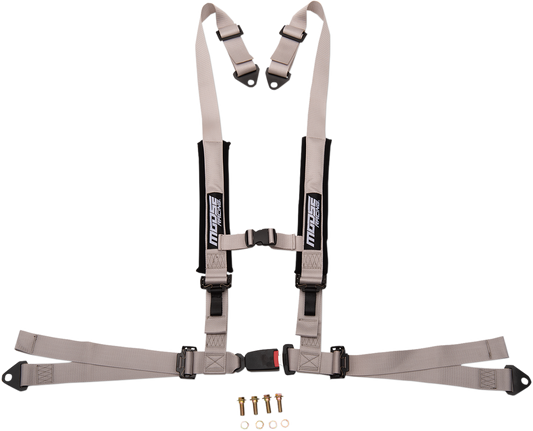 Moose Utility UTV Gray 4 Point Seat belt Harness Restraint Safety System