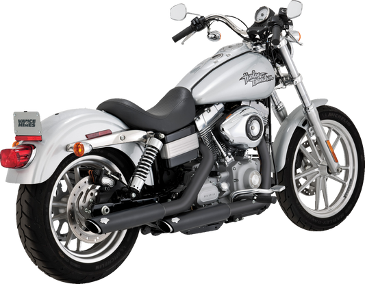 Vance & Hines Twin Slash 3" Black Slip On Mufflers 1991-2009 Harley Dyna FXD