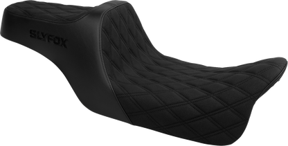 Slyfox High Noon Diamond Stitch Seat fits 2008-2024 Harley Touring FLTR FLHX