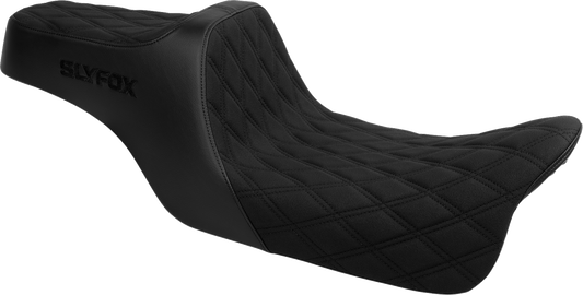 Slyfox High Noon Diamond Stitch Seat fits 2008-2024 Harley Touring FLTR FLHX