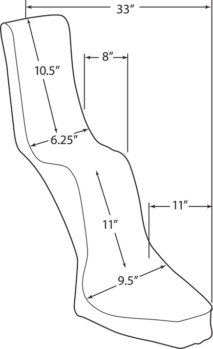 Drag Specialties King & Queen Diamond Vinyl Seat for Rigid Custom Applications
