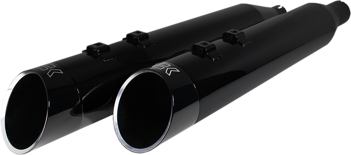 Khrome Werks 4.5" HP-Plus Obsidian Exhaust Mufflers 17-25 Harley Touring 202645