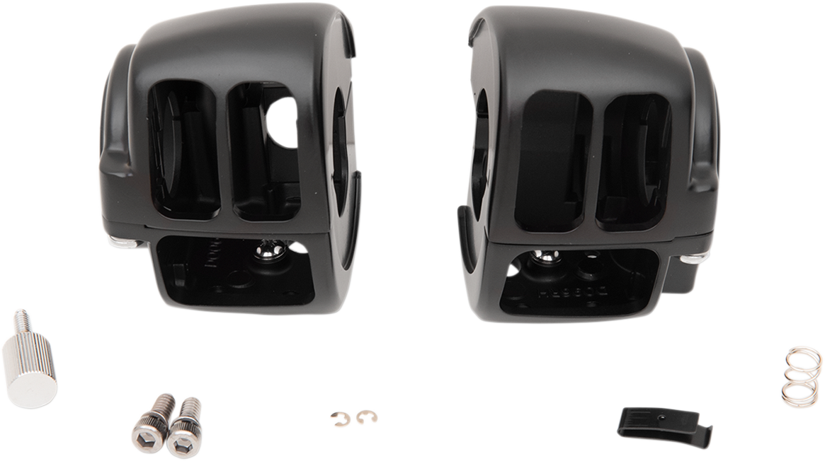 Drag Specialties Black Handlebar Switch Housing Kit 96-07 Harley Touring FLHR