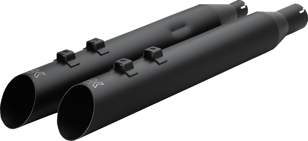 Khrome Werks 4" HP Plus Black Ripper Slip On Mufflers fits 17-25 Harley Touring