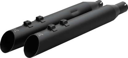 Khrome Werks 4" HP Plus Black Ripper Slip On Mufflers fits 17-25 Harley Touring