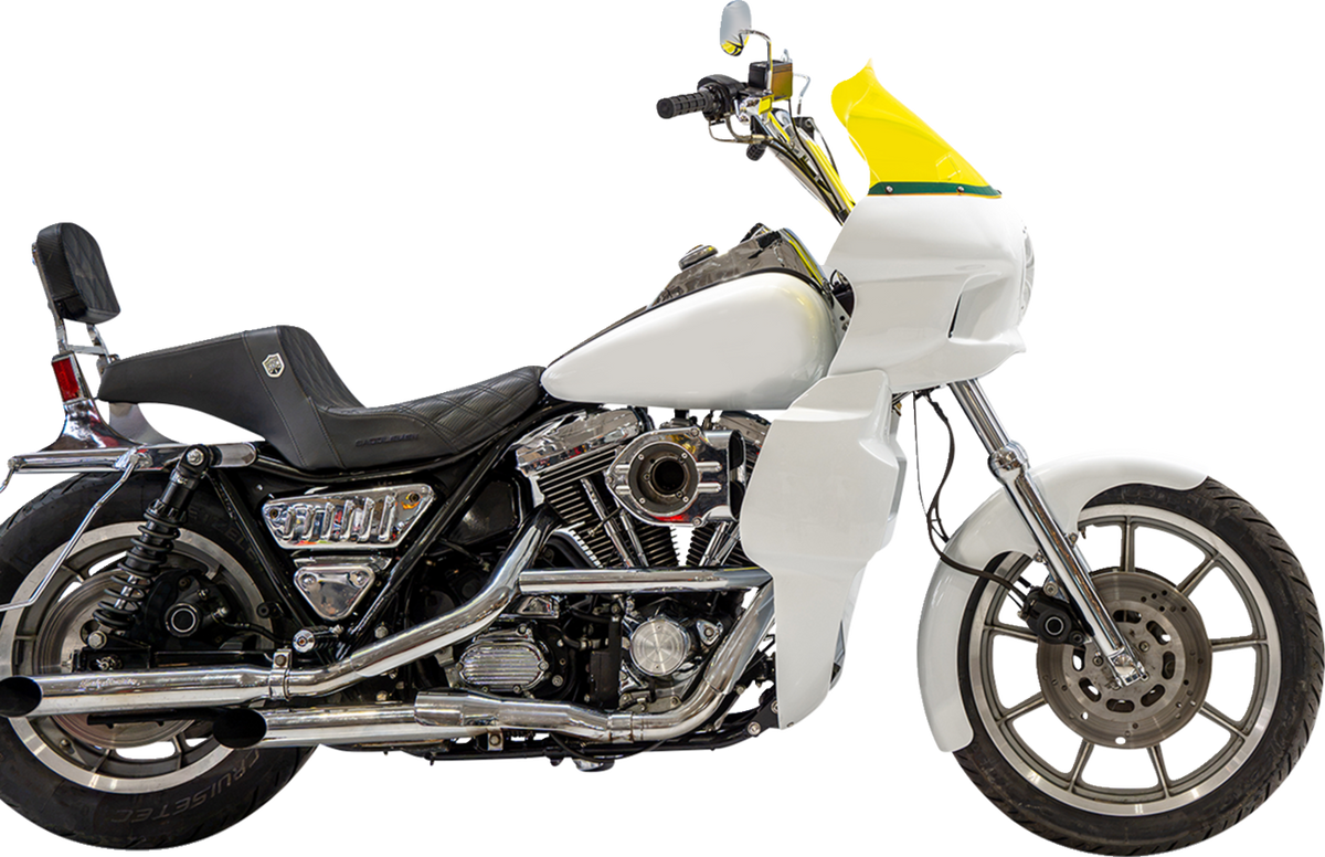 Klock Werks Flare 12.5" Yellow Ice Windshield fits Saddlemen S-RT Mini Fairing