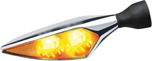 Kuryakyn 2548 Chrome Micro Rhombus Front Left Right Rear Amber LED Turn Signal