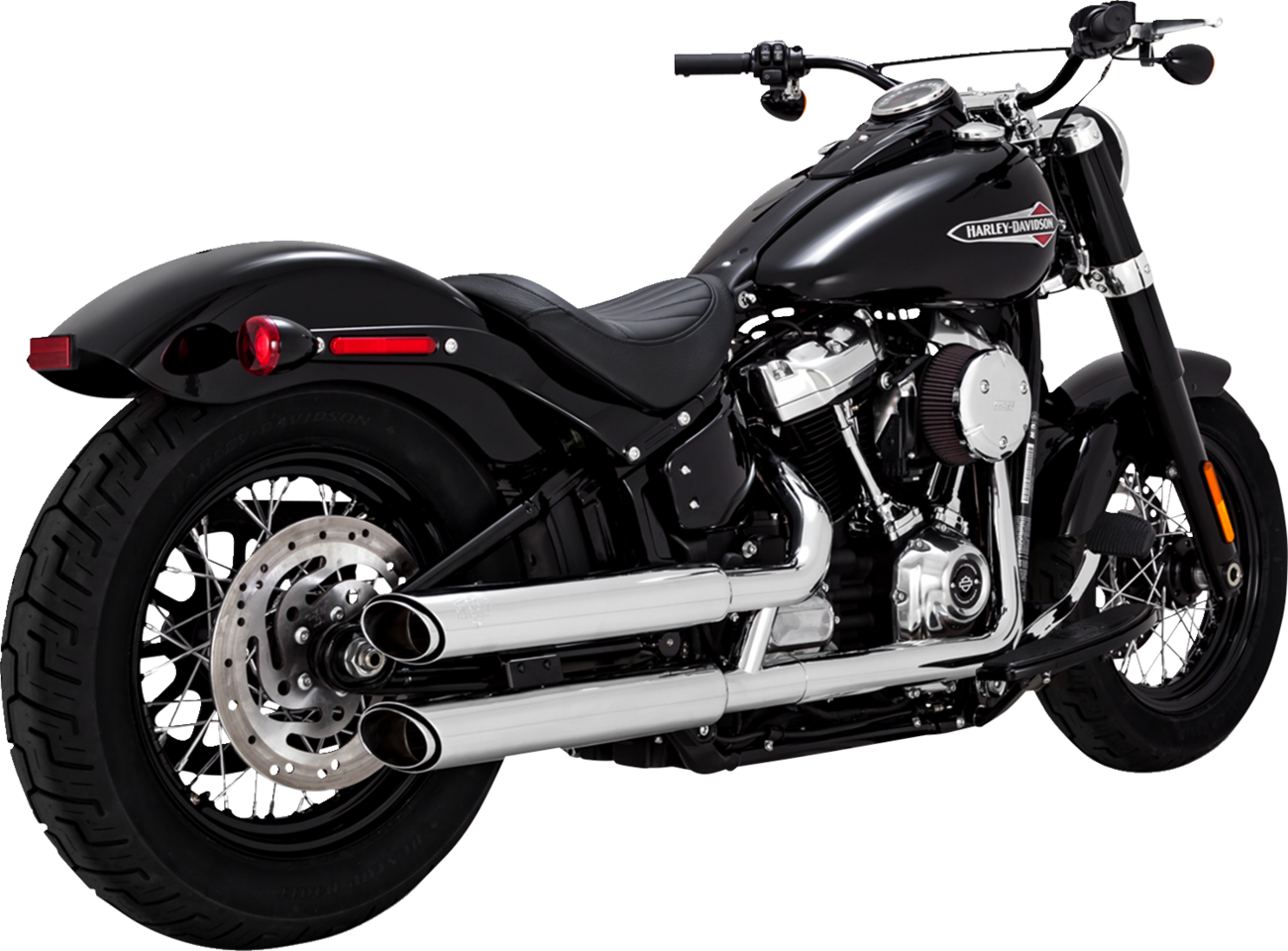 Vance & Hines 3" Twin Slash PCX Slip On Mufflers for 2018-2024 Harley Softail M8