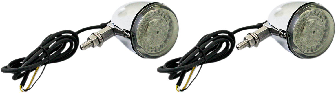 Custom Dynamics Chrome Probeam Front LED Universal Motorcycle Turn Signals