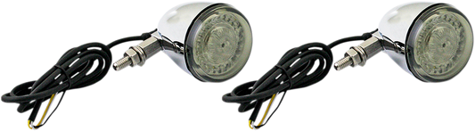 Custom Dynamics Chrome Probeam Front LED Universal Motorcycle Turn Signals