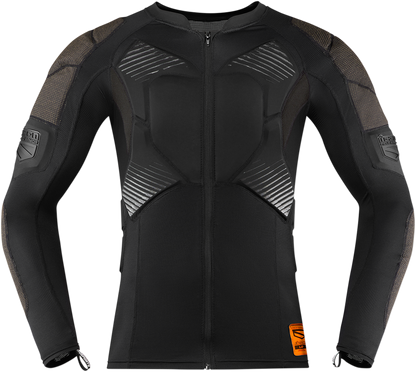 Icon Unisex Black Field Armor Chest Compression motorcycle Riding Under Shirt