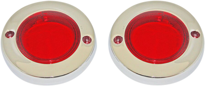 Custom Dynamics Chrome Flat Bezel Turn Signal Adapters 1986-2020 Harley Touring