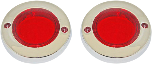Custom Dynamics Chrome Flat Bezel Turn Signal Adapters 1986-2020 Harley Touring