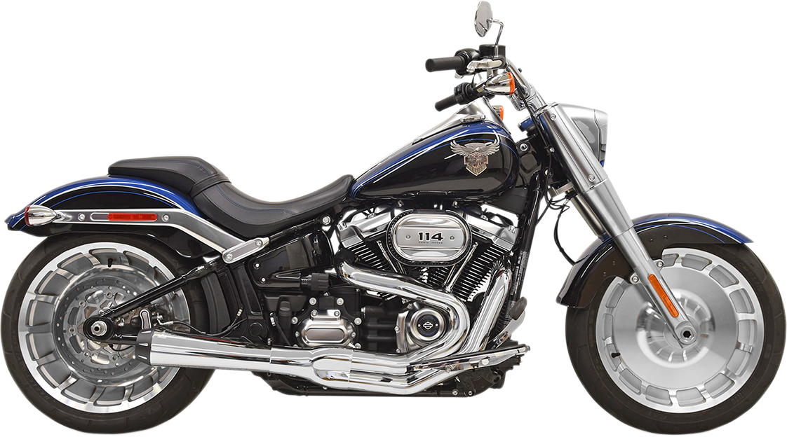 Bassani Chrome 2-1 Road Rage Exhaust System for 2018-20 Harley FXBR FLFB Fatboy