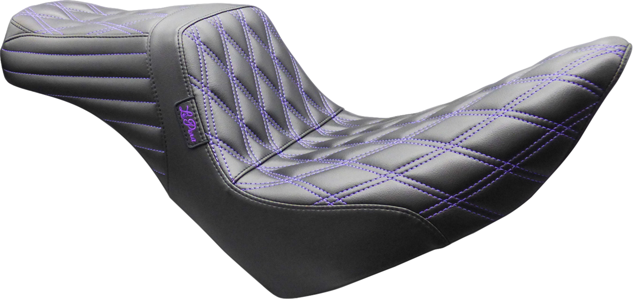 Le Pera Tailwhip Purple Diamond Seat for 2018-2026 Harley Softail Low Rider FXLR