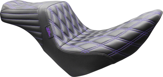 Le Pera Tailwhip Purple Diamond Seat for 2018-2026 Harley Softail Low Rider FXLR