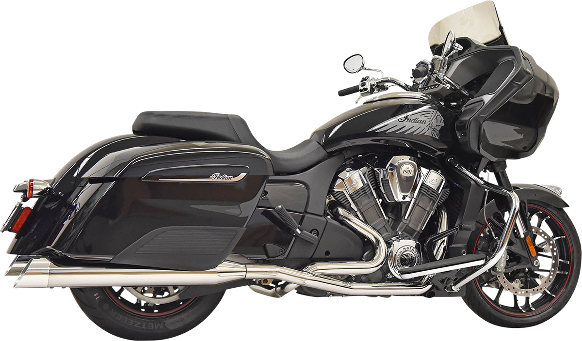 Bassani Chrome True Dual Exhaust System 2020-2021 Indian Challenger Dark Horse