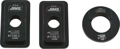 jims Black Rear Motorcycle Axle Lockdown Adjuster Kit 83-01 Harley Touring FXR