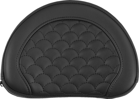 Saddlemen Contour Black Dragon Scale Stitch Sissy Bar Backrest Pad for Harley