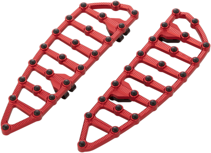 Arlen Ness MX Red Driver Floorboards for 1980-2024 Harley Touring Softail 06-893