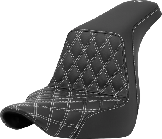Saddlemen Step Up White Lattice Gel Seat 2018-2025 Harley Low Rider Sport Glide