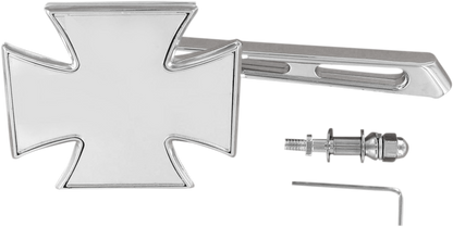 Drag Specialties Chrome Maltese Cross Pair Motorcycle Handlebar Mirror Set