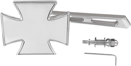 Drag Specialties Chrome Maltese Cross Pair Motorcycle Handlebar Mirror Set