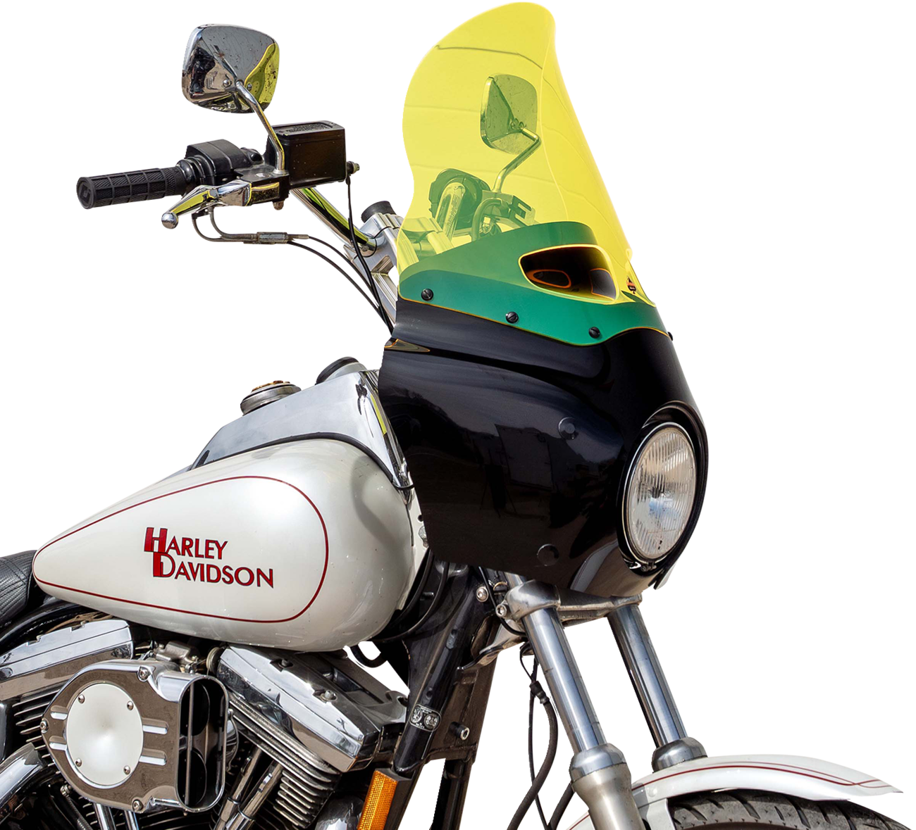 Klock Werks 15" Flare Yellow Ice Road Warrior Fairing Motorcycle Windshield