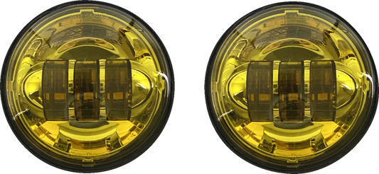 Custom Dynamics 4.5" Yellow LED Passing Lamps for 1983-24 Harley Touring Softail