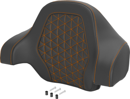 Saddlemen Orange Tri Gripper Deluxe Sissy Bar Tour Pack Backrest Pad for Harley