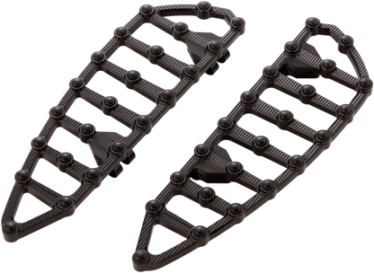Arlen Ness MX Black Driver Floorboards for 1980-2024 Harley Touring Softail