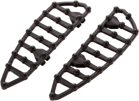 Arlen Ness MX Black Driver Floorboards for 1980-2024 Harley Touring Softail