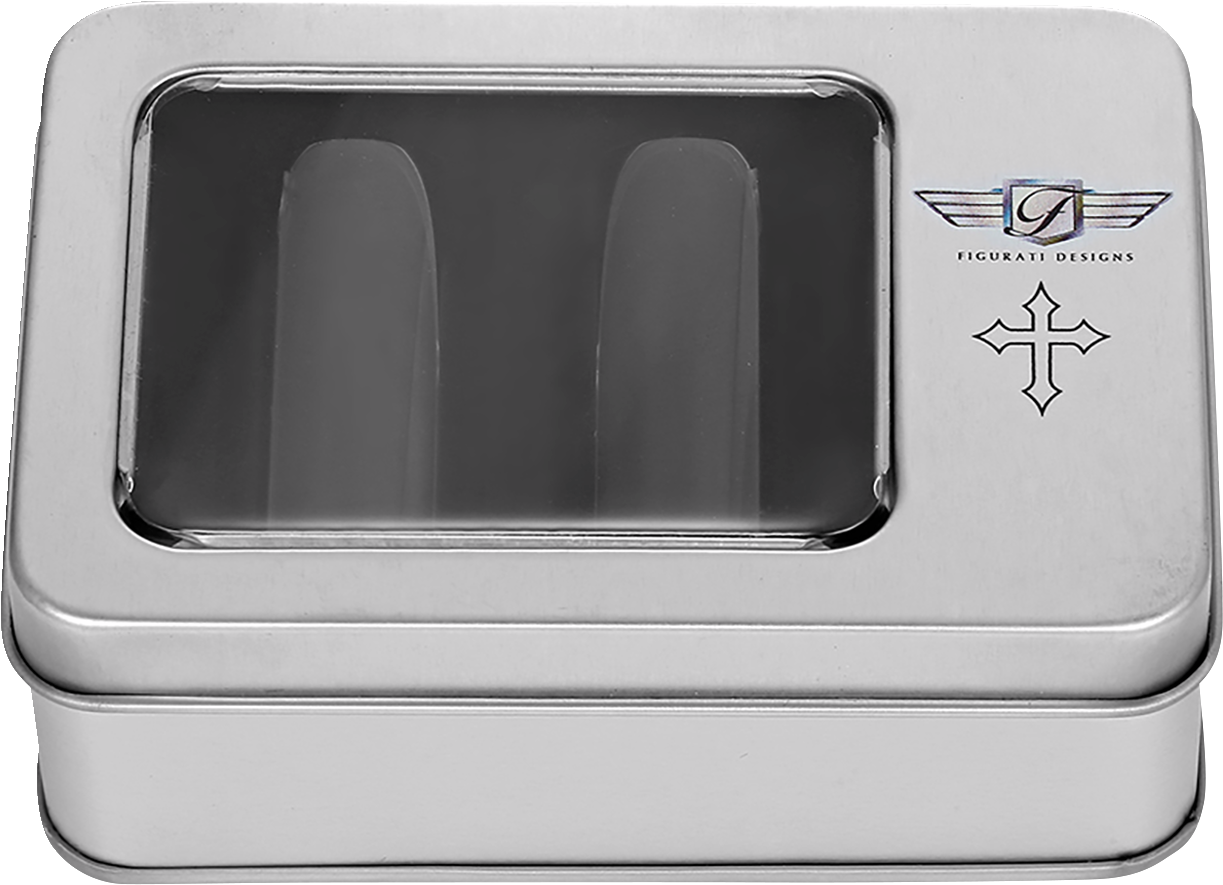 Figurati Designs Cross Black Long Magnetic Docking Hardware Covers for Harley
