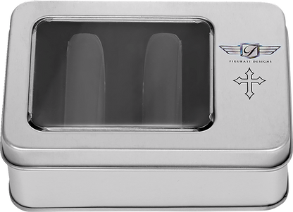 Figurati Designs Cross Black Long Magnetic Docking Hardware Covers for Harley