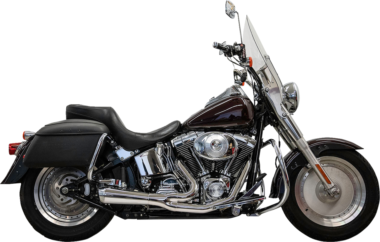 Bassani Ripper Short 2-1 Chrome Exhaust System fits 1986-2017 Harley Softail