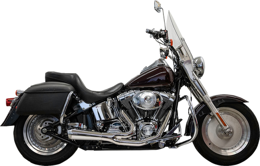 Bassani Ripper Short 2-1 Chrome Exhaust System fits 1986-2017 Harley Softail
