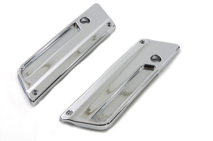 VTwin Wyatt Gatling Chrome Saddlebag Hinge Covers 1993-2013 Harley Touring FLT