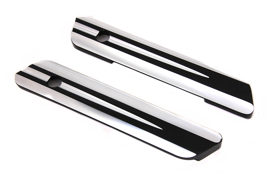 VTwin Contrast Cut Rear Saddlebag Latch Hinge Covers 2014-2023 Harley Touring