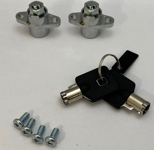 VTwin Chrome Saddlebag Lock & Key Kit for 2014-2021 Harley Davidson Touring FLT