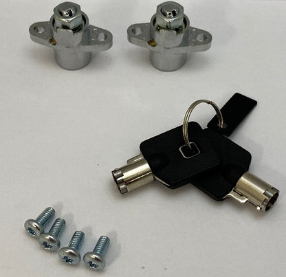 VTwin Chrome Saddlebag Lock & Key Kit for 2014-2021 Harley Davidson Touring FLT