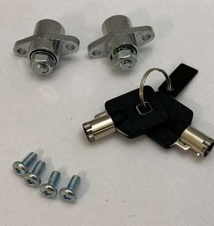 VTwin Chrome Saddlebag Lock & Key Kit for 2014-2021 Harley Davidson Touring FLT