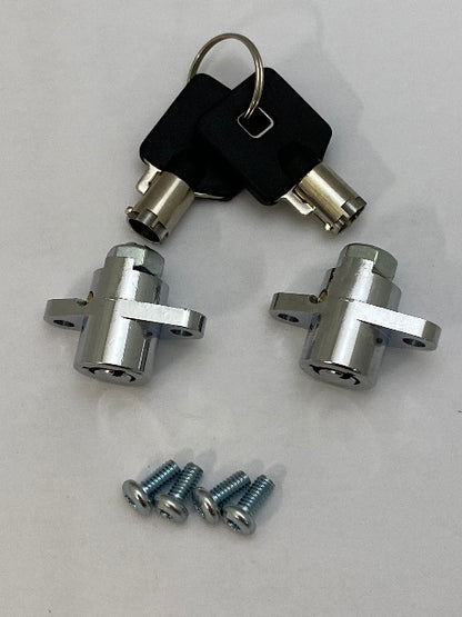VTwin Chrome Saddlebag Lock & Key Kit for 2014-2021 Harley Davidson Touring FLT