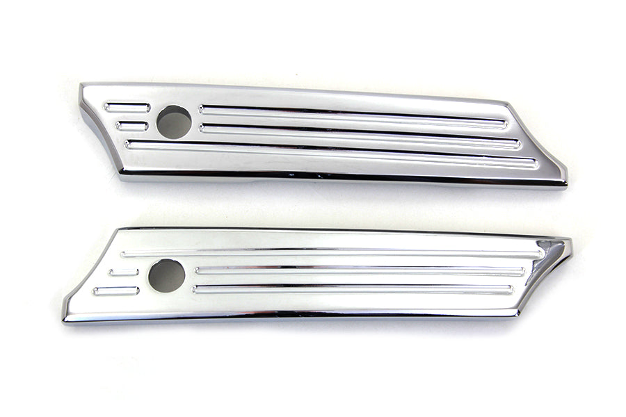 VTwin Wyatt Gatling Chrome Saddlebag Hinge Covers 2014-2020 Harley Touring FLT