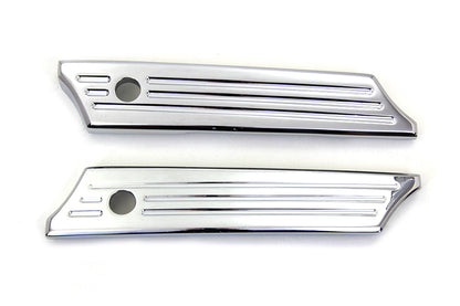 VTwin Wyatt Gatling Chrome Saddlebag Hinge Covers 2014-2020 Harley Touring FLT