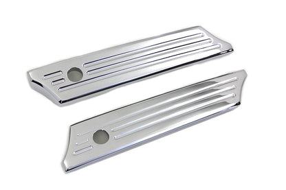 VTwin Wyatt Gatling Chrome Saddlebag Hinge Covers 2014-2020 Harley Touring FLT