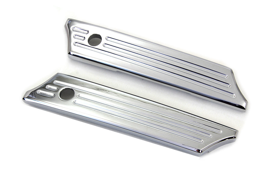 VTwin Wyatt Gatling Chrome Saddlebag Hinge Covers 2014-2020 Harley Touring FLT