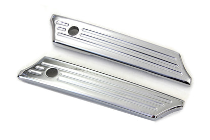 VTwin Wyatt Gatling Chrome Saddlebag Hinge Covers 2014-2020 Harley Touring FLT
