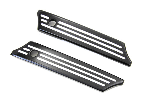 VTwin Contrast Cut Rear Saddlebag Hinge Latch Covers 2014-2023 Harley Touring